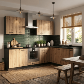 Cocina en L completa 200 y 260 cms Gama Economica ..